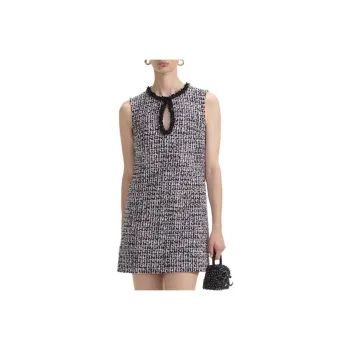 Self portrait Sleeveless Dress Women's Black Plaid