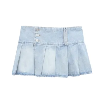 FOCOS STUDIO Denim Short Skirts Women's Blue