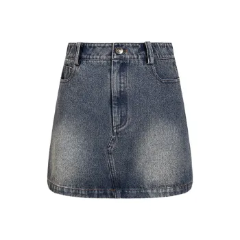 FRLMK Denim Short Skirts Women's Blue