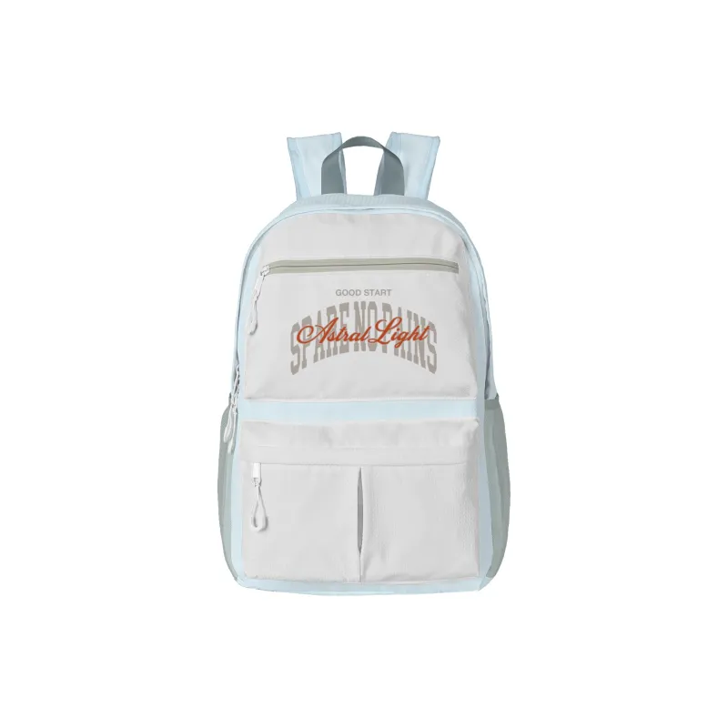 FINITE LOOP Polyester Backpack Regular Unisex Pearl White-0