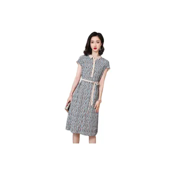 Yi Mengyuan Silk Short Sleeved Dress Women's