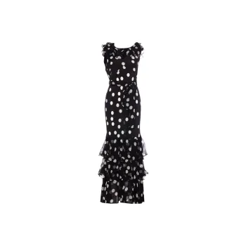 Rixo Rio Polka Dot Gown