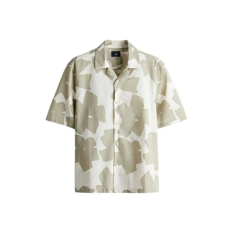 H&M Shirts Men Beige/Pattern-0