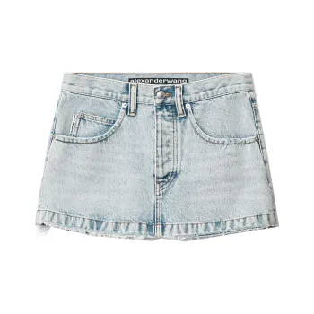Alexander Wang Denim Short Skirts Women's Blue