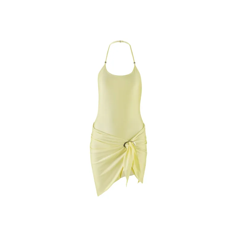 Tiger Mist ELYSIA DRESS Slip Dresses Women's Yellow-0