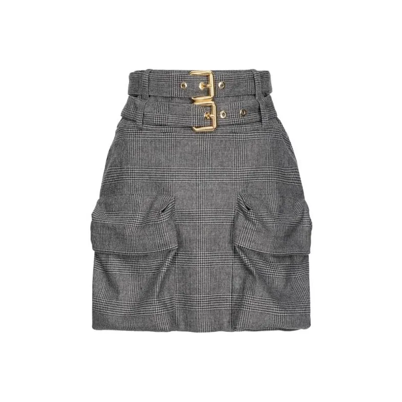 PINKO Casual Short Skirts Women's Gray-0