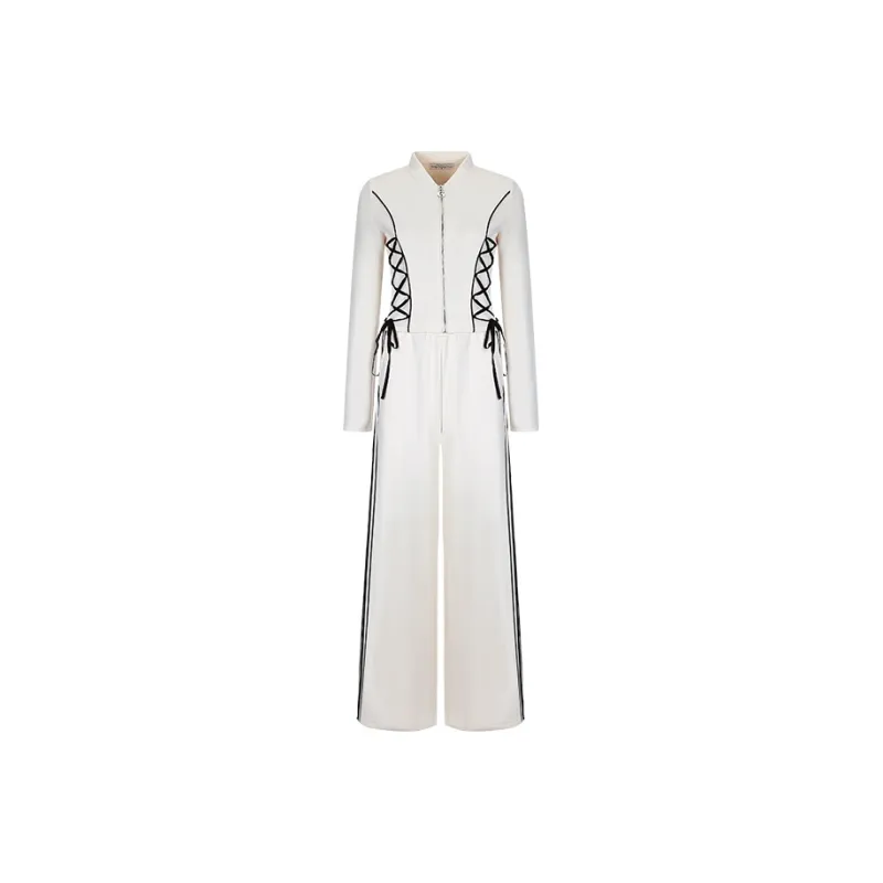 Girly Fancy Club Casual Suit Women's Milk White-0