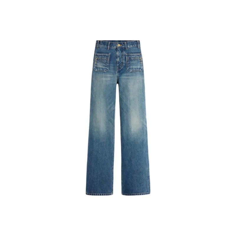 CELINE Jane Jeans In Electric Sky Wash Denim-0