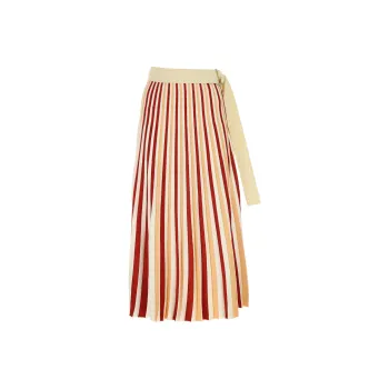Moncler Striped Midi Skirt 'Ivory'