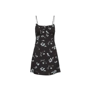 ARITZIA Wilfred Bellow Mini Dress Slip Dresses Women's Black Heatwave Blue