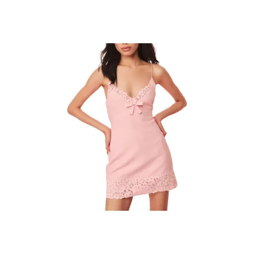 LOVESHACKFANCY Slip Dress Women's Strawberry Soda