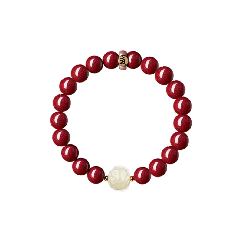 The Thousand Seals Family Reconstructed Cinnabar Bracelets Unisex-8