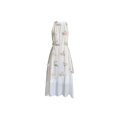 GLEE DIARY Sleeveless Dress Women's Beige