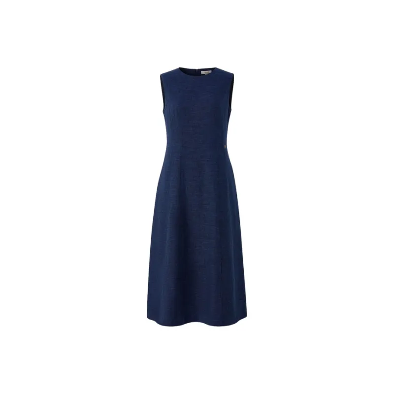 E.land Sleeveless Dress Women's Navy Blue-0