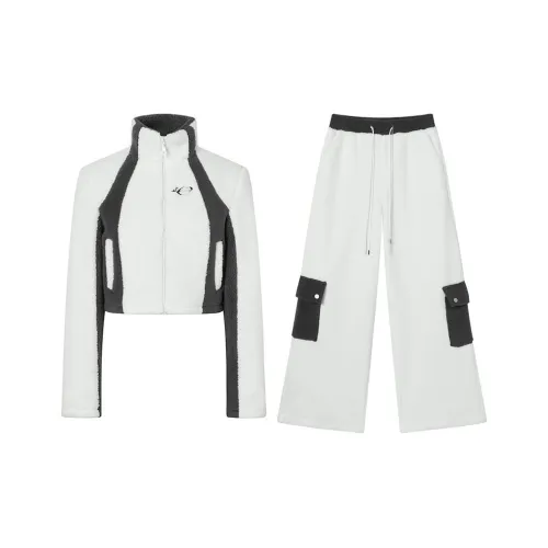 CHiC PARK Casual Suits Women's Gray White