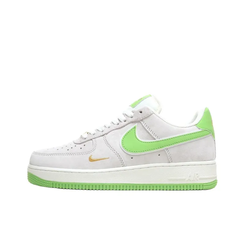 Nike Air Force 1 Anti Slip Wear Resistant Low Top Skateboard Shoes Unisex Light Green-0