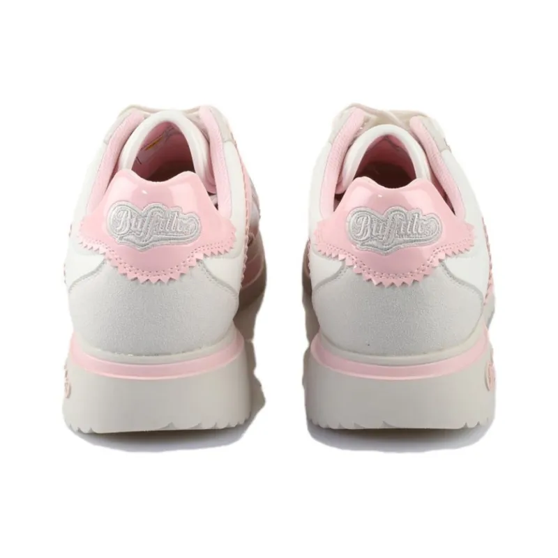Buffalo Low Top Casual Shoes Unisex Pink White-3