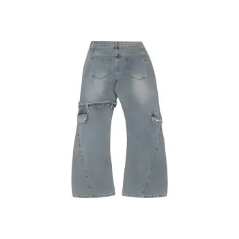 MGXEK Jeans Unisex Vintage Blue