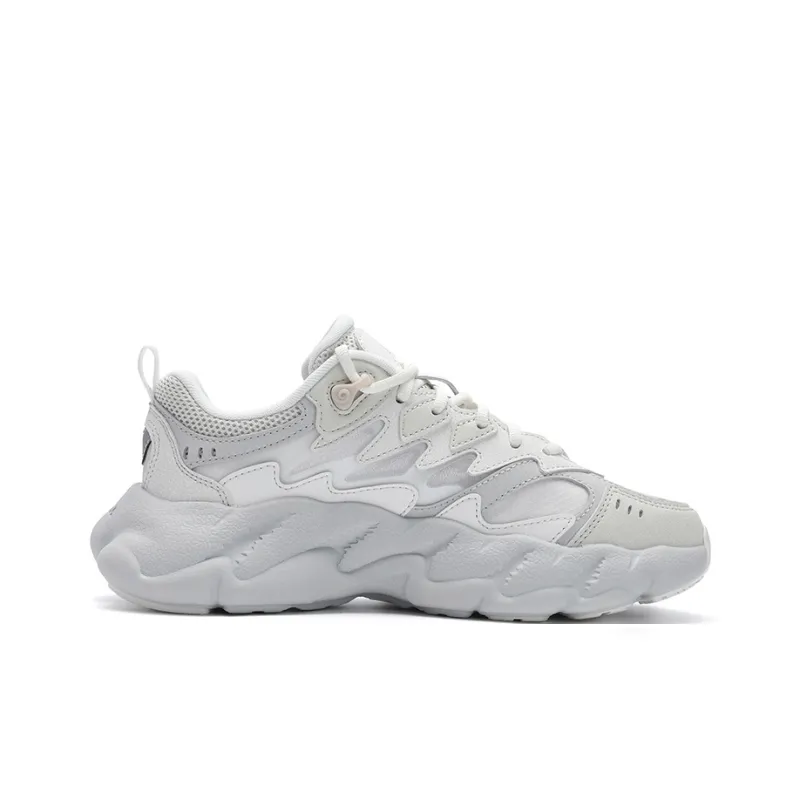 FILA Fern 2 Fern Sneakers 2 Abrasion Resistant, Lightweight, And Breathable Low Top Casual Shoes Women's White Gray-1