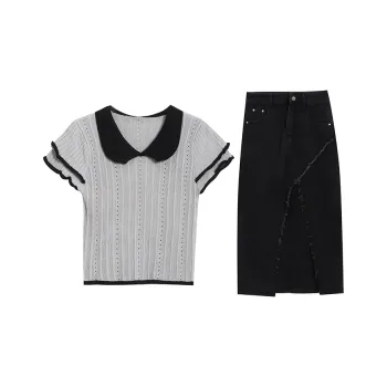 BRASS SCOUT Two Piece Skirt Sets Women's