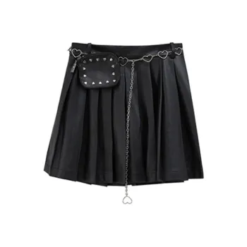 LULUALWAYS Casual Short Skirts Women's Black