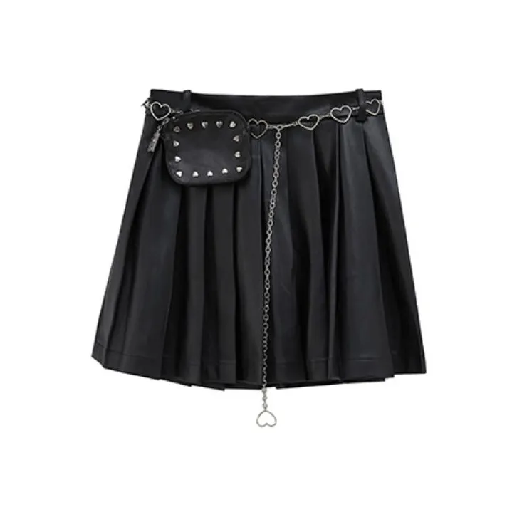 LULUALWAYS Casual Short Skirts Women's Black-0