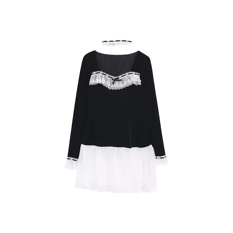 Incolore Long Sleeved Dresses Women's Black-0