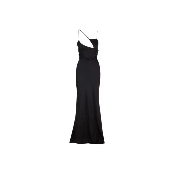 The Attico Cut Out Detailed Flared Sleeveless Dress