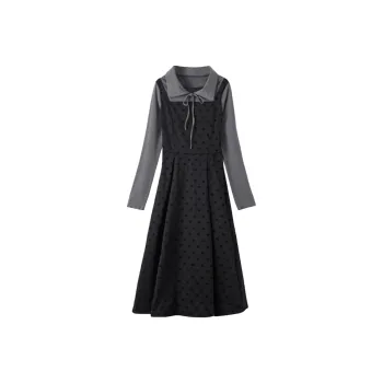 Incolore Long Sleeved Dress Women's Black
