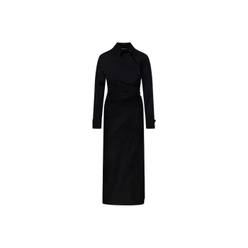MaxMara Ruched Long Sleeved Shirt Dress