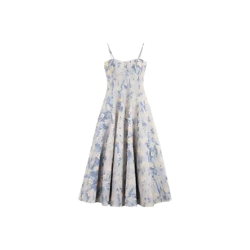 ABBY GODDESS Slip Dress Women's Light Blue-0