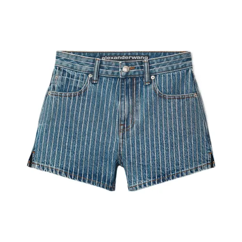 Alexander Wang Denim Shorts Women's Dark Blue