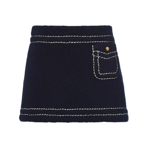 PRADA Casual Short Skirts Women's Navy