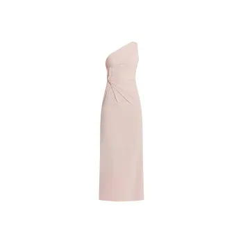 VERSACE One shoulder Silk Maxi Dress