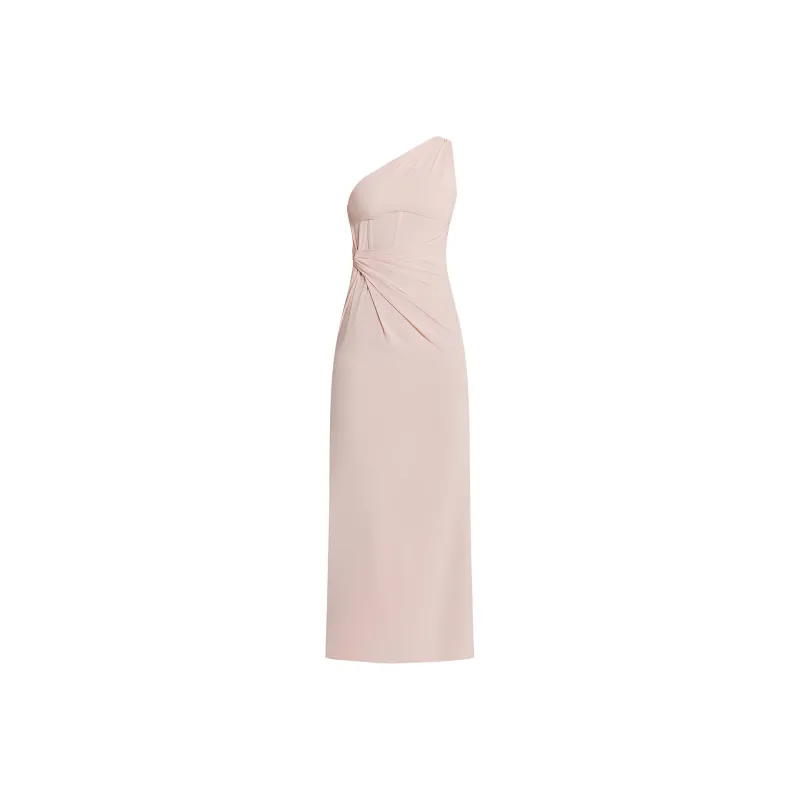 VERSACE One shoulder Silk Maxi Dress-0