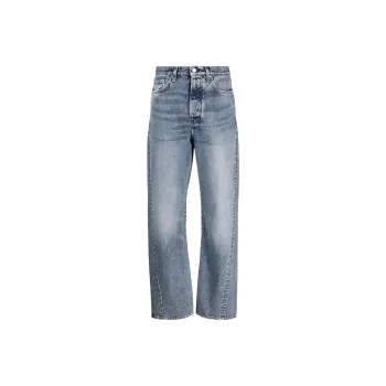 TOTEME Logo Patch Straight Leg Jeans