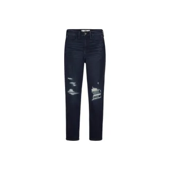 Hollister Jeans Women's Ripped Dark Blue
