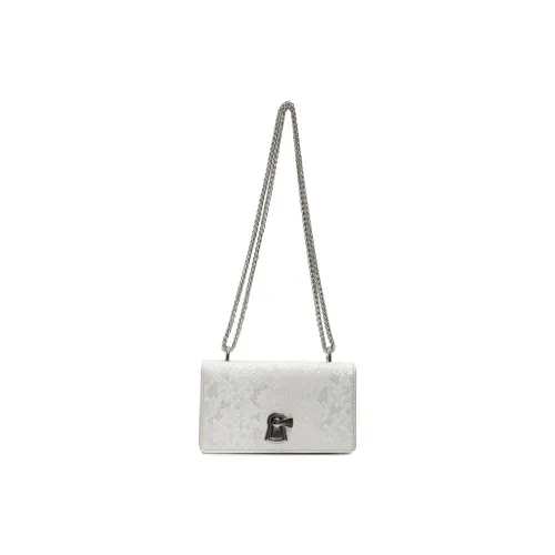 TOUTSEUL YOLO Nylon Shoulder Bag Women's Ecru/Pink/Silver/Black
