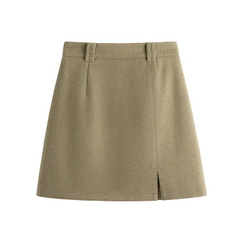 Cypress House Casual Short Skirts Women's Khaki Green