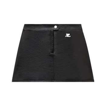 COURREGES Glossy Vinyl Mini Skirt 'Navy'