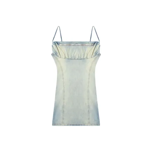 DIESEL De Ellit S Zip Detailed Denim Dress