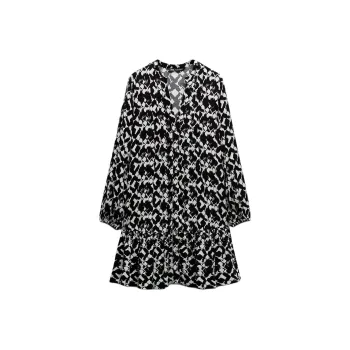 ZARA Long-Sleeved Dresses Women's Black