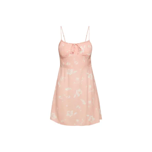 ARITZIA Wilfred Bellow Mini Dress Slip Dresses Women's Coral Blush Lt Birch/Coral Red Light Birch Wood Print