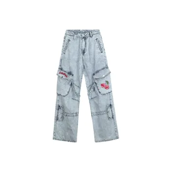 LALABOBO SS24 Jeans Women's Medium Blue White