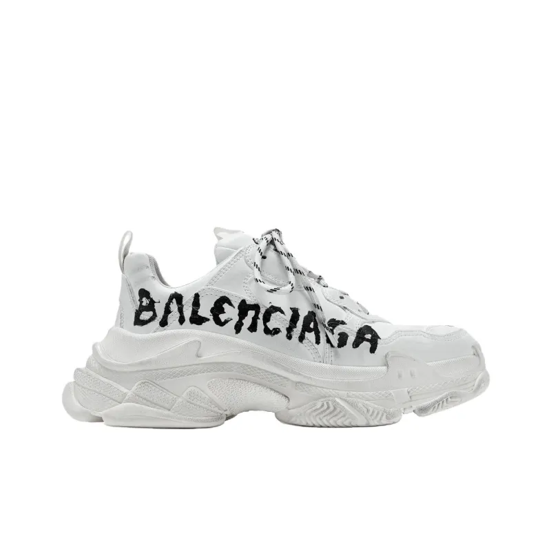 Balenciaga Triple S Casual Shoes Men's White-1