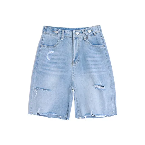 MIMOSA CHUR Denim Shorts Women's Blue