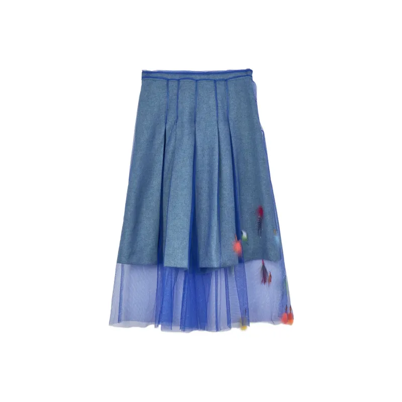 Maison Margiela Casual Long Skirts Women's Blue-0