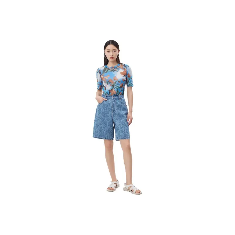 Broadcast Denim Shorts Women's Denim Blue-0