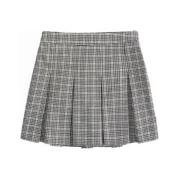 Hollister Casual Short Skirts Women's White Plaid