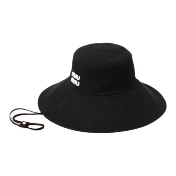 MIU MIU Bucket Hats Unisex Black